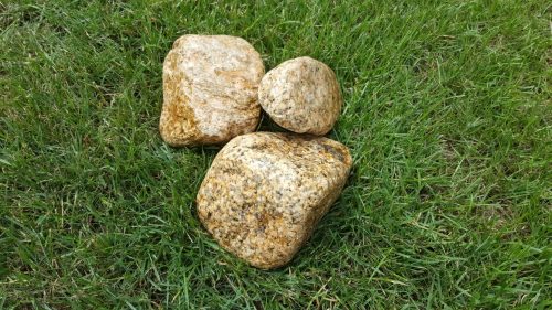 Yellow granite pebbles