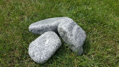 Grey granite pebbles