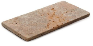 Travertinová dlažba Rosa řezaný, špachtlovaný povrch