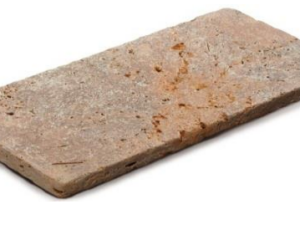 Travertinová dlažba Rosa řezaný, špachtlovaný povrch – 60×60 cm - 1